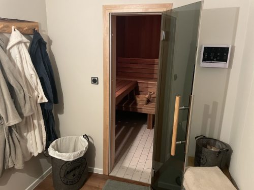 Eingang zur Sauna