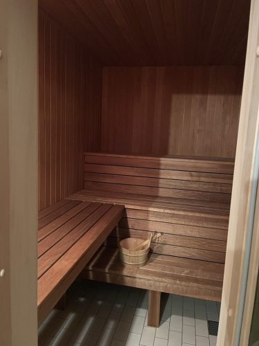 Blick in die Sauna